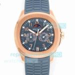Swiss 1:1 Patek Philippe Rose Gold Aquanaut Luce 5261 Blue Moon Phase Watch 